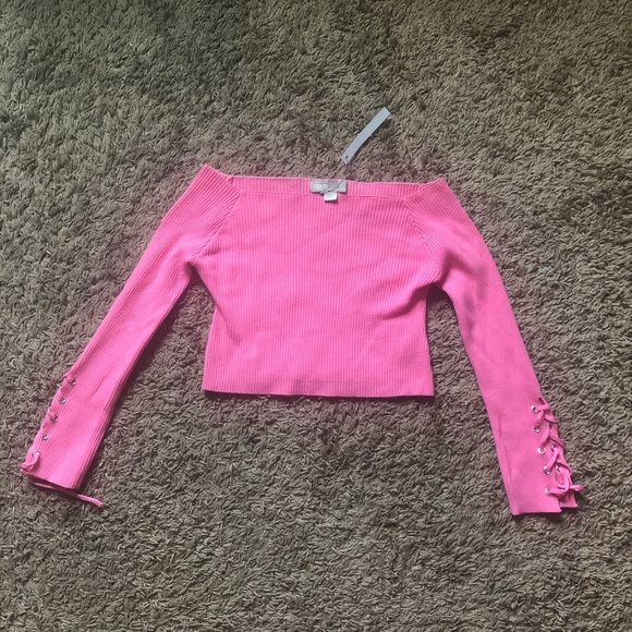 ASOS Off Shoulder Ribbed Crop Top - Picture 4 of 4